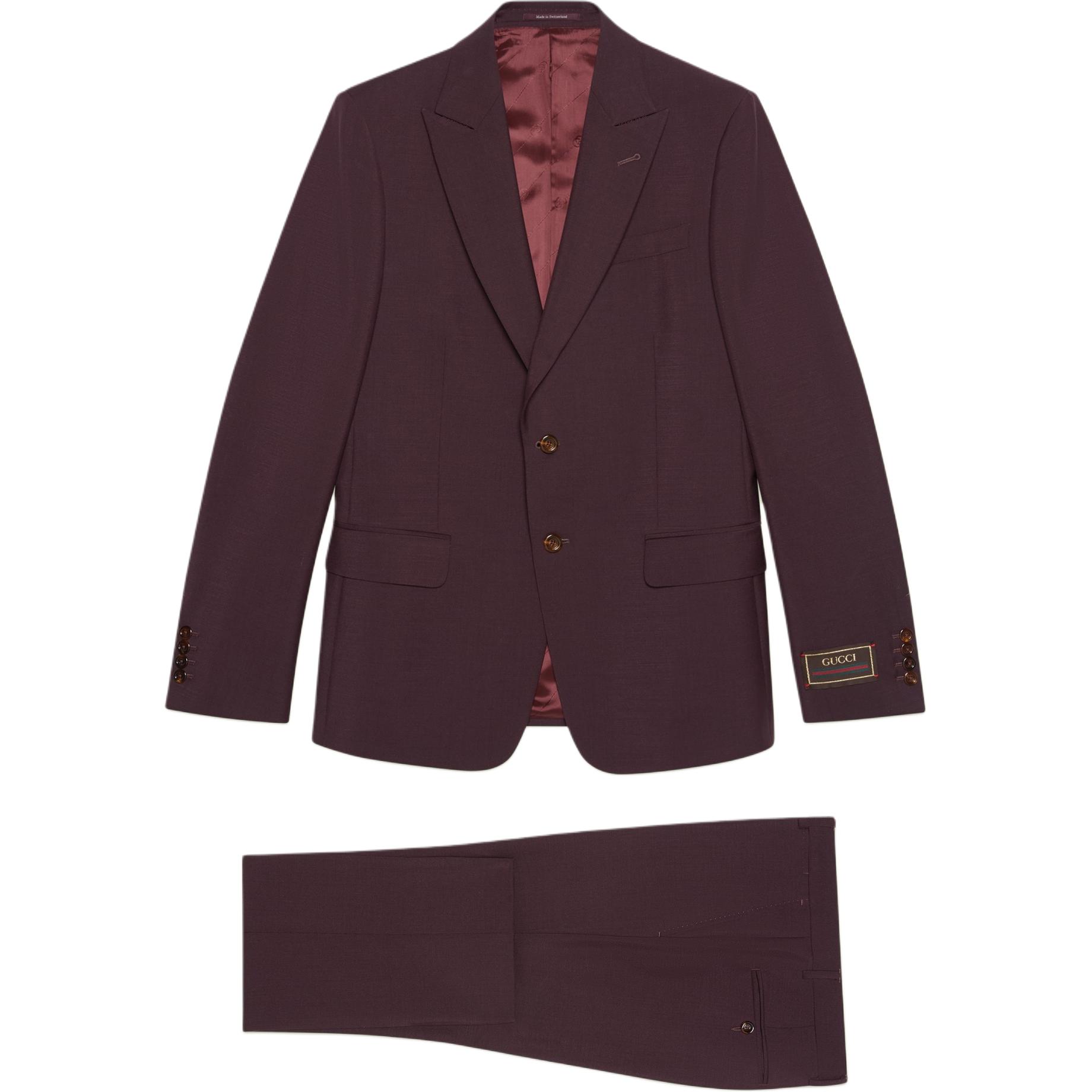 Order GUCCI  Brown Love Parade Single-Breasted Suit with Logo Tag. 694603-Z592B-5634