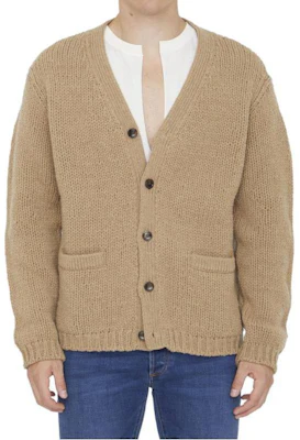 GUCCI Kardigan Rajut Lengan Panjang V-Neck Cokelat Solid 761541-XKDK4-2296 Buy GUCCI Kardigan Rajut Lengan Panjang V-Neck Cokelat Solid 761541-XKDK4-2296