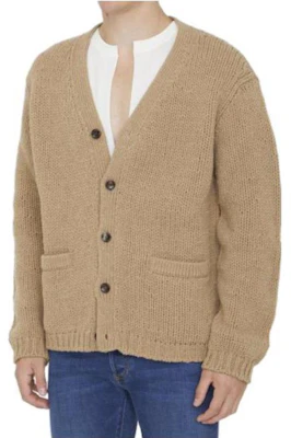 GUCCI Kardigan Rajut Lengan Panjang V-Neck Cokelat Solid 761541-XKDK4-2296 Lookbook GUCCI Kardigan Rajut Lengan Panjang V-Neck Cokelat Solid 761541-XKDK4-2296