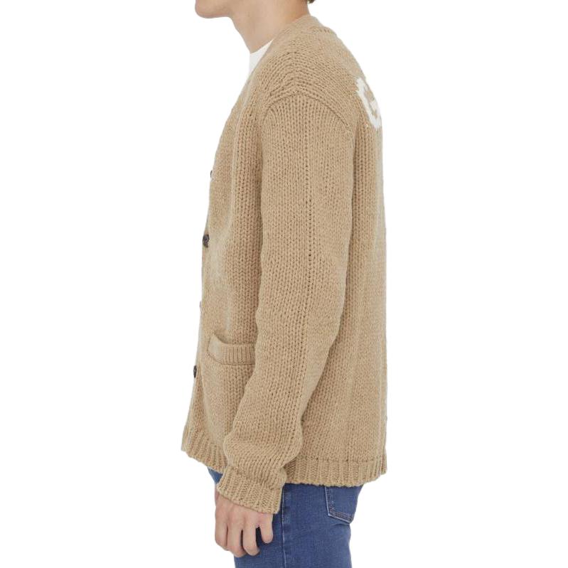 GUCCI  Brown Solid V-Neck Long Sleeve Knit Cardigan 761541-XKDK4-2296 圖 5