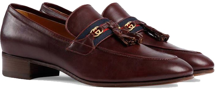 GUCCI 古奇 配飾帶扣環式雙G 尖頭粗跟高筒鞋 酒紅色 Lookbook GUCCI 古奇 配飾帶扣環式雙G 尖頭粗跟高筒鞋 酒紅色