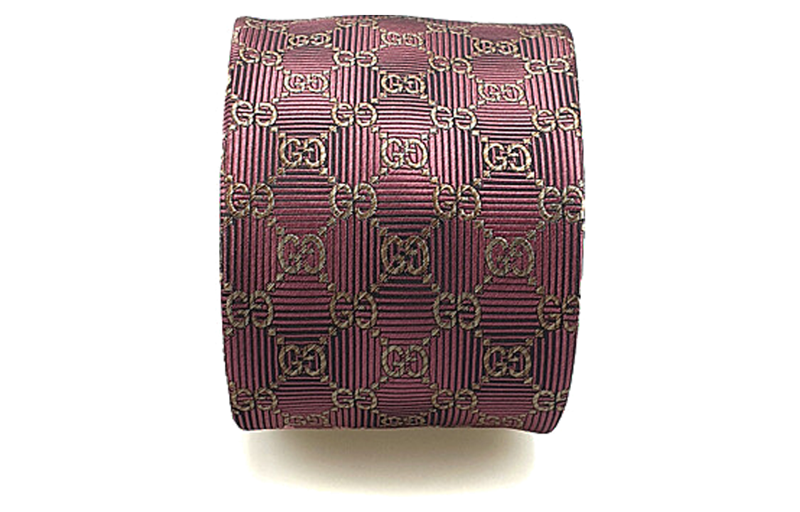 GUCCI  Burgundy Tie with Printed Pattern Design 4088694E0025778 圖 4