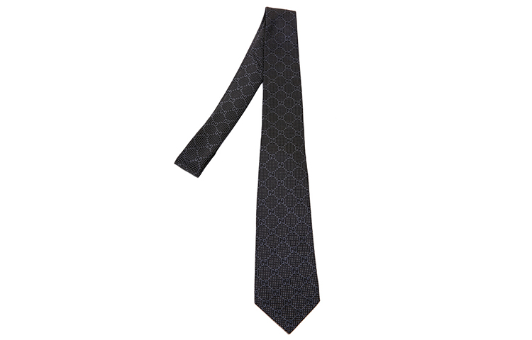 Gucci Black Silk Tie with Logo for Men - Stylish & Sophisticated 408865-4E002-1062 圖 3