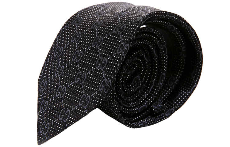 Gucci Black Silk Tie with Logo for Men - Stylish & Sophisticated 408865-4E002-1062 圖 5
