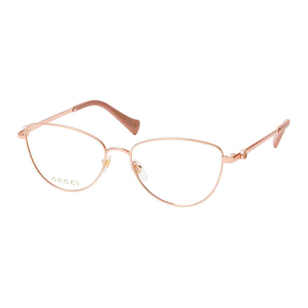 GUCCI  Cat-Eye Optical Glasses Pink with Metal Temples & Logo. GG1595O002