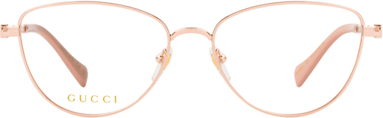 古驰 粉色猫眼光学眼镜 金属镜腿与品牌标志 GG1595O002 Lookbook 古驰 粉色猫眼光学眼镜 金属镜腿与品牌标志 GG1595O002