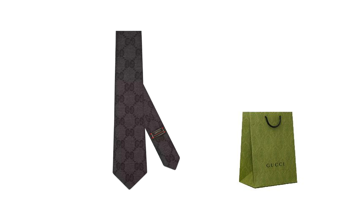 GUCCI  Classic Diamond Wool Tie for Business and Casual. 721005-4EAAI-1000