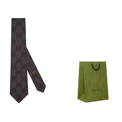 GUCCI Classic Diamond Wool Tie for Business and Casual. 721005-4EAAI-1000