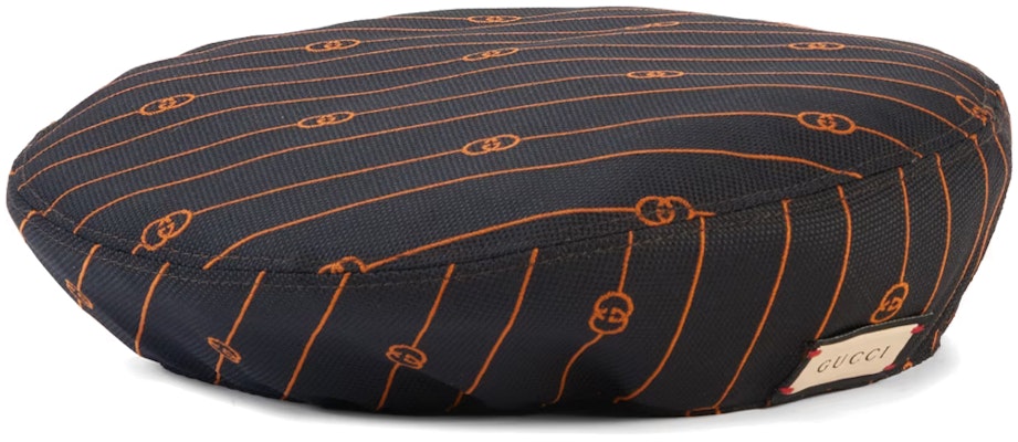 GUCCI Cotton Beret Black with Signature G Pattern. 752789-4HA1K-8464 Lookbook GUCCI Cotton Beret Black with Signature G Pattern. 752789-4HA1K-8464