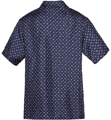 GUCCI Camisa Seda Manga Corta con Manzana Doble G - Azul 630954-ZAE5P-4229 Lookbook GUCCI Camisa Seda Manga Corta con Manzana Doble G - Azul 630954-ZAE5P-4229