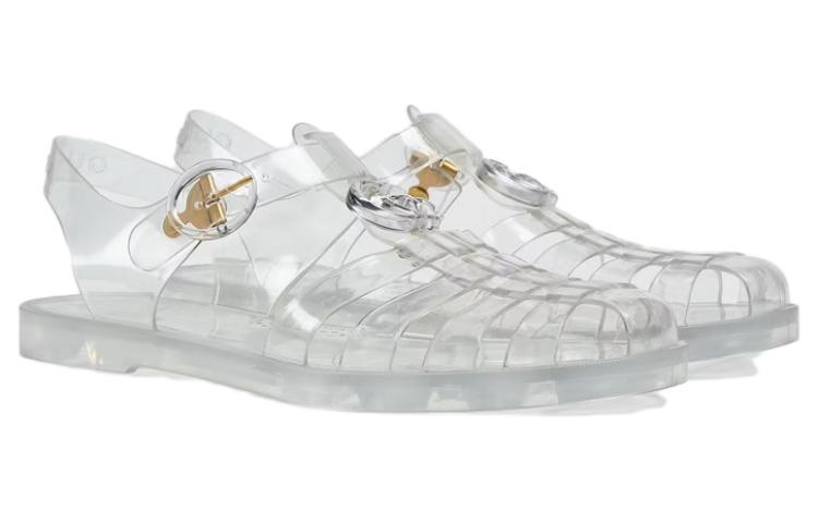 Lookbook グッチ ダブルG 透明サンダル 674133-JFM00-8300