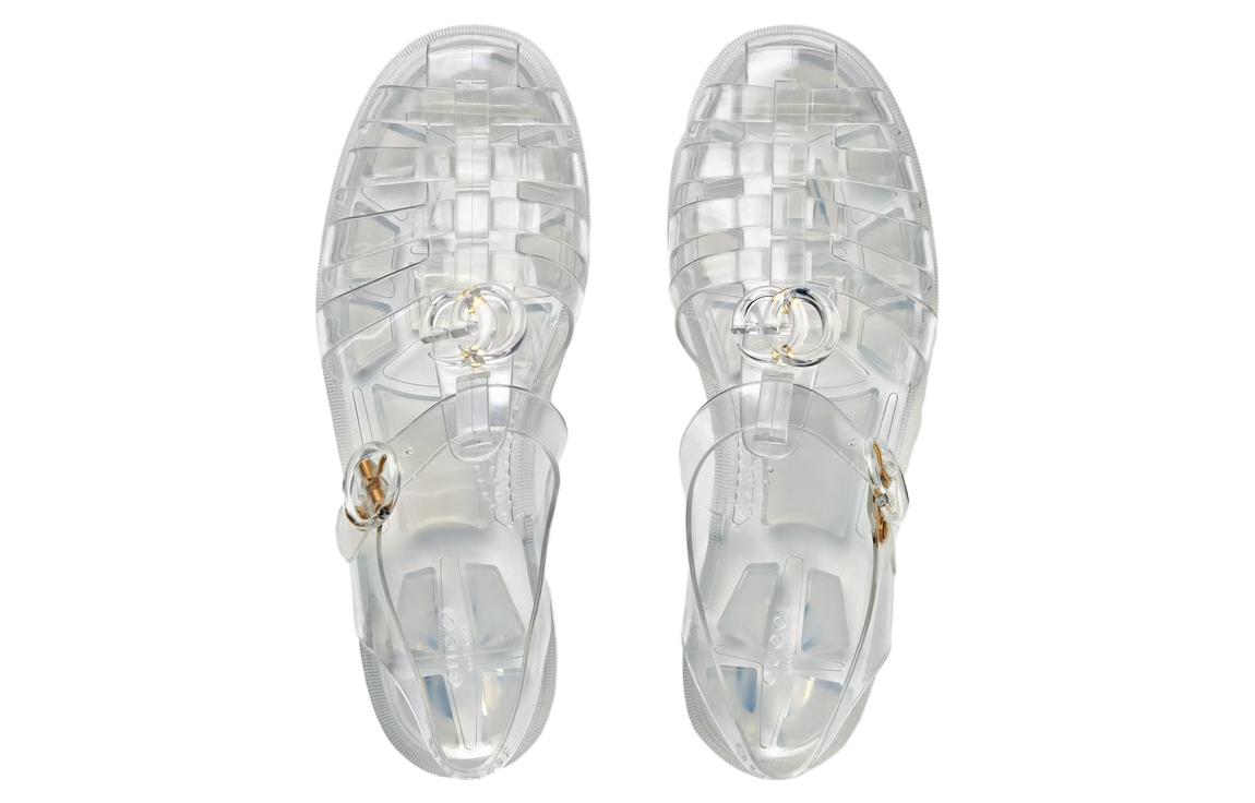 Shop グッチ ダブルG 透明サンダル 674133-JFM00-8300