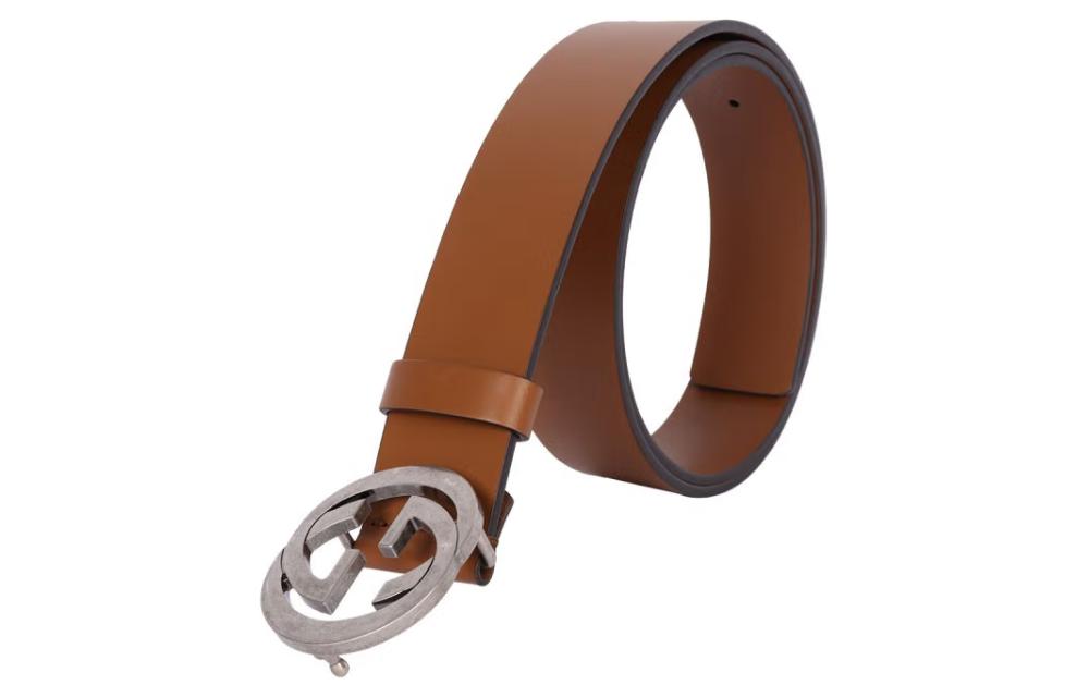 Order Cinturón de Cuero Marrón Clásico GUCCI Moda 3.5cm Ancho. 546389BGH0N2535