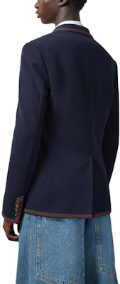 GUCCI Blazer Knit FW23 dengan Webbing - Biru 770374-ZAM6S-4240 Purchase GUCCI Blazer Knit FW23 dengan Webbing - Biru 770374-ZAM6S-4240