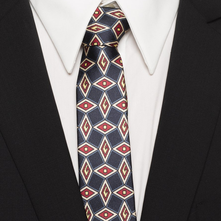 GUCCI  Geometric Silk Tie Multicolor 594295-4E017-4100 圖 3