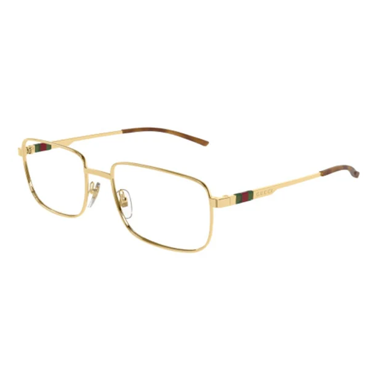 Order GUCCI  Gold Rectangular Optical Glasses with Logo Temples. GG1678O-005