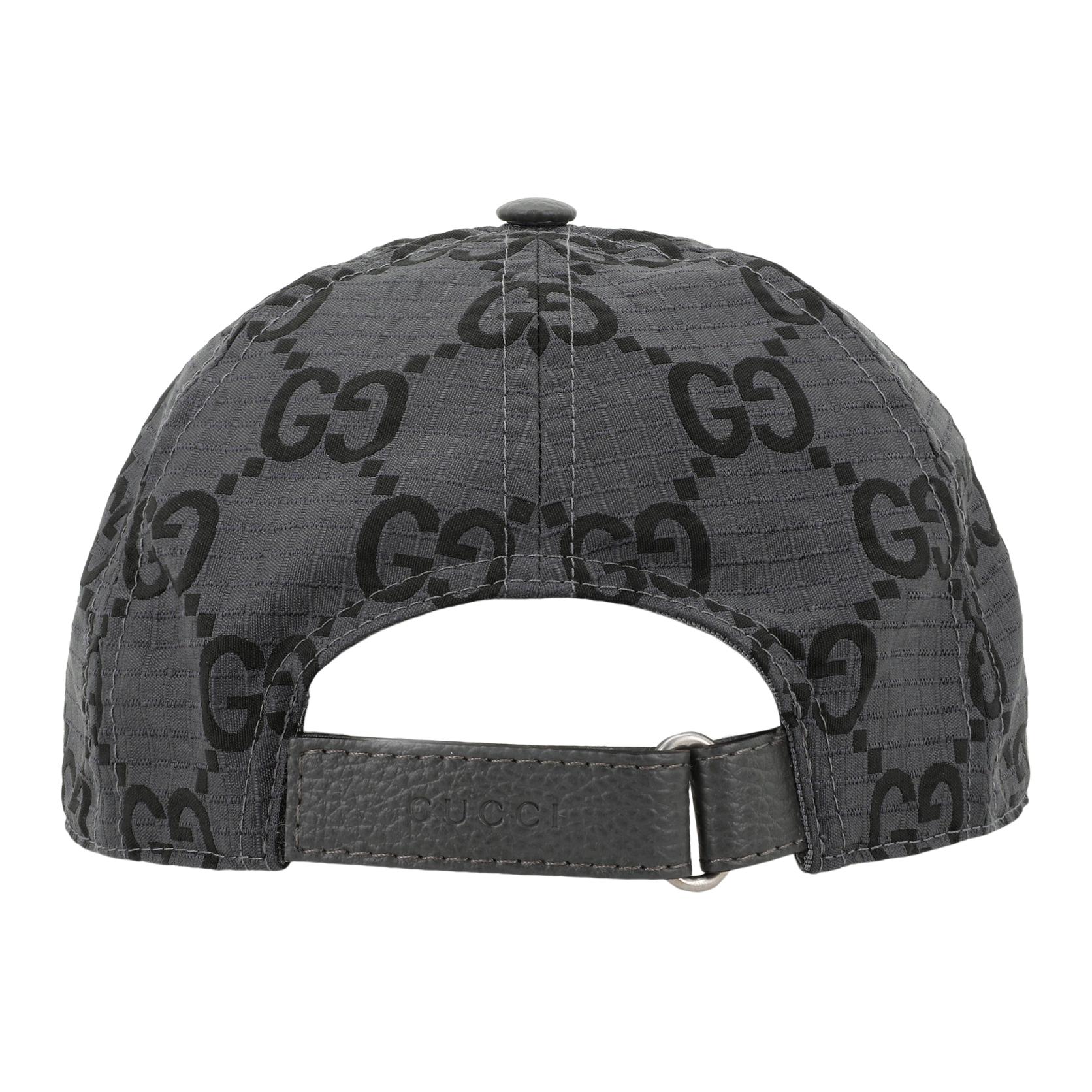 Purchase 구찌 로고 & 지속 가능한 소재 그레이 야구 모자. 7683924HA5M1161