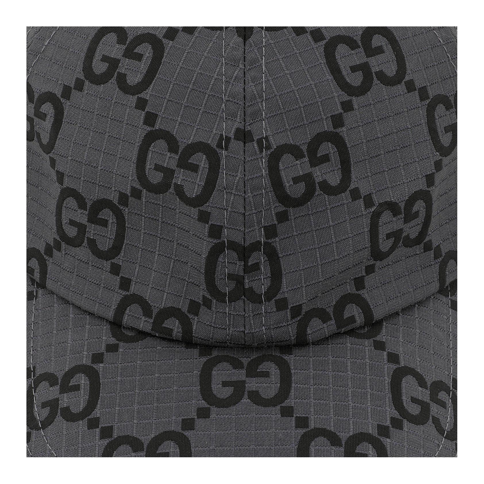 Details for 구찌 로고 & 지속 가능한 소재 그레이 야구 모자. 7683924HA5M1161