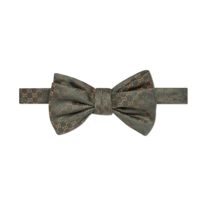 GUCCI Green Bow Tie with Butterfly Design 7440304G0093365