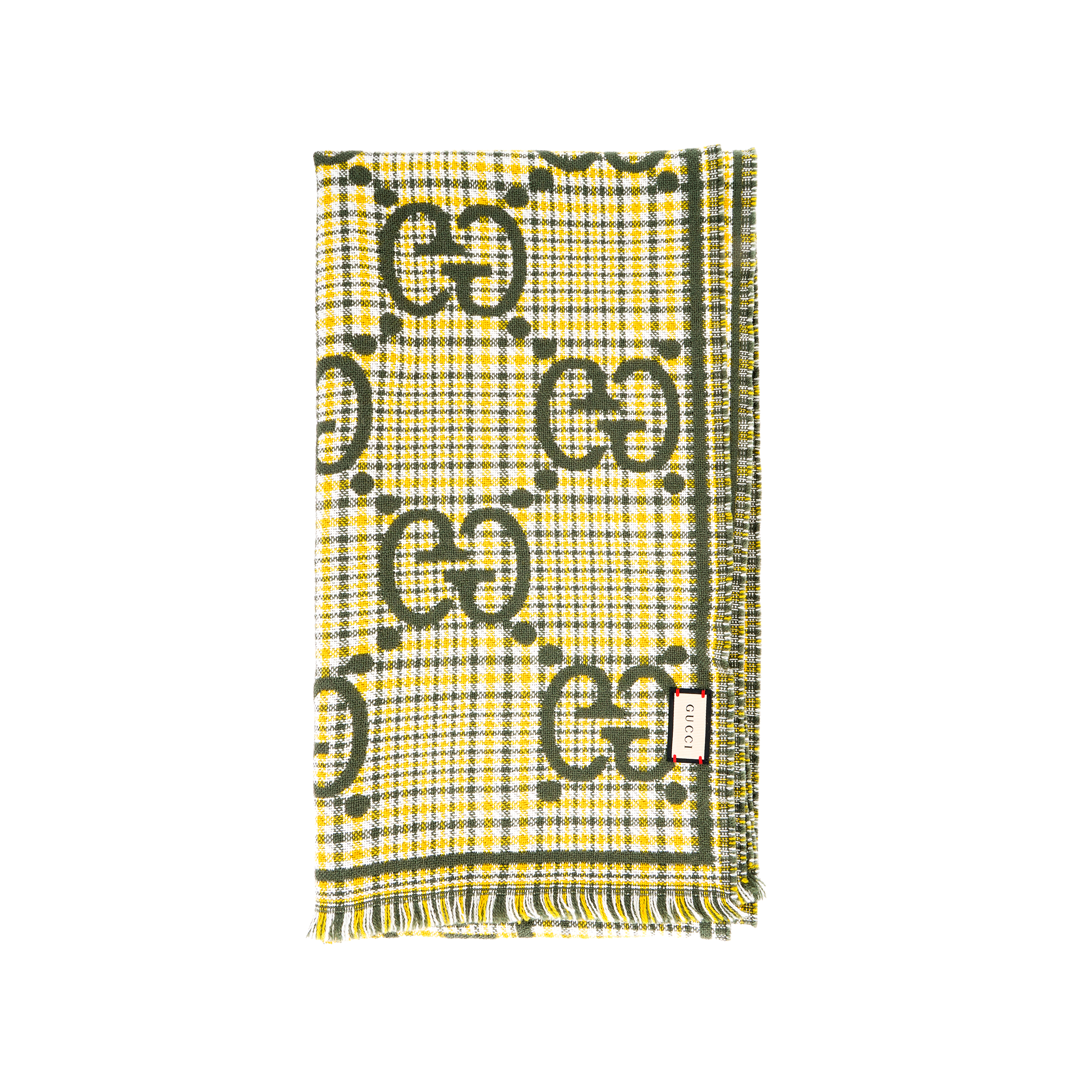 GUCCI  Green Jacquard Knit Scarf - Stylish, Warm & Comfortable. 660025-4G386-3375 圖 3