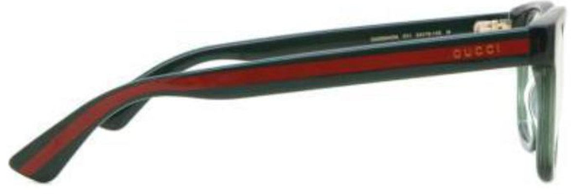 GUCCI Green Rectangular Acetate Optical Glasses with Logo Temples GG0004ON011 Purchase GUCCI Green Rectangular Acetate Optical Glasses with Logo Temples GG0004ON011