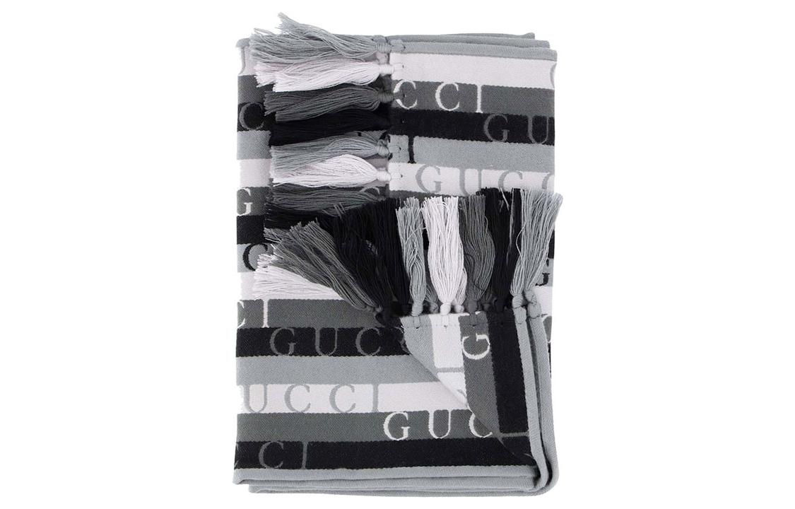 GUCCI  Grey Fashion Logo Warm Knit Scarf. 634166-4GB22 圖 2