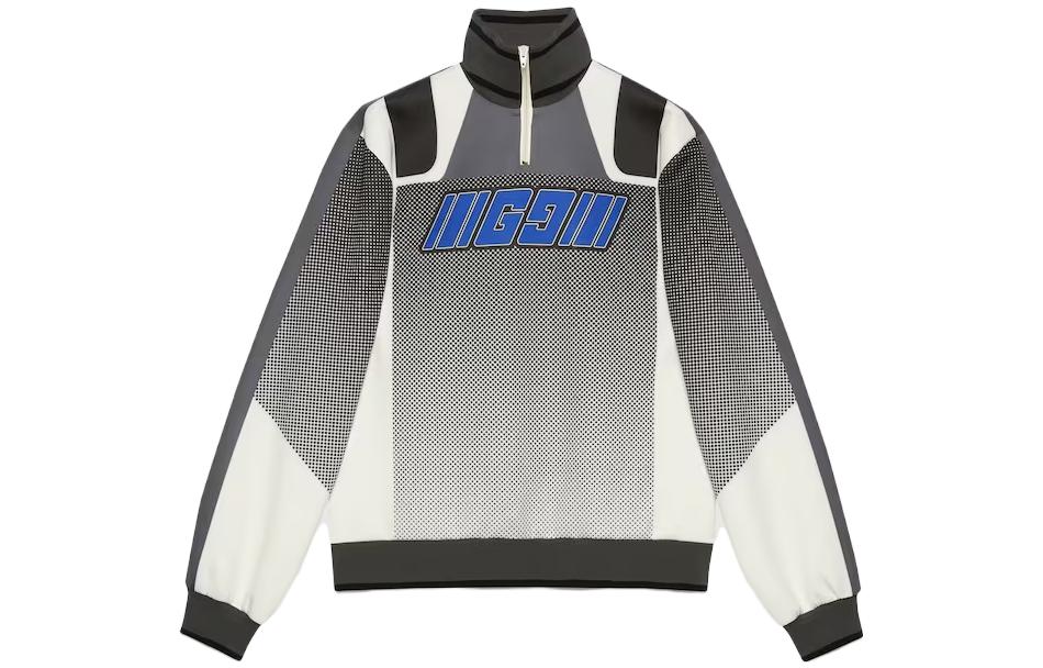 Order GUCCI 灰色字母印花拼接高領運動衫 761735-XJFZJ-1152