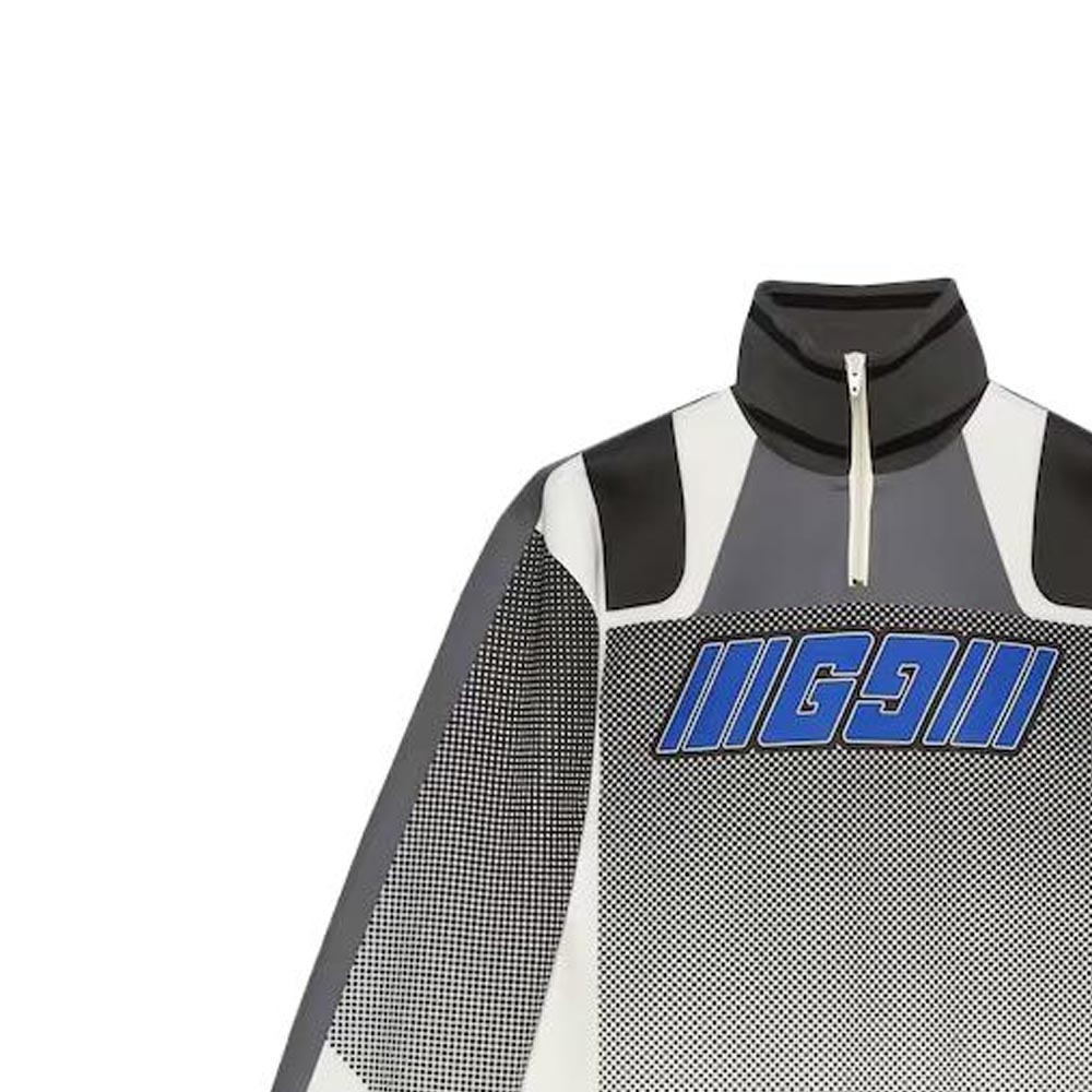 Purchase GUCCI 灰色字母印花拼接高領運動衫 761735-XJFZJ-1152