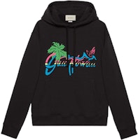 Gucci "Hawaii" Rainbow Print Hoodie Black for Men 626989-XJCSP-1142 Gucci "Hawaii" Rainbow Print Hoodie Black for Men 626989-XJCSP-1142