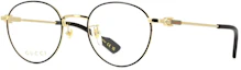 Order GUCCI Irregular Black Optical Glasses with Metal Frame & Stripe Detail. GG1613OJ001