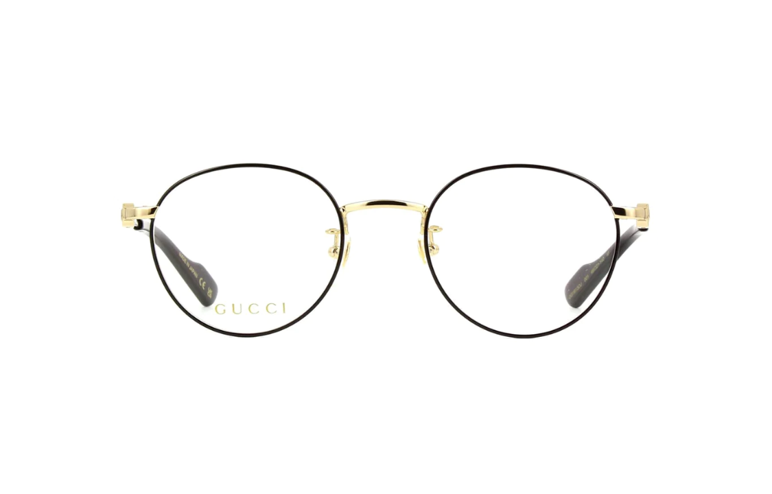 GUCCI  Irregular Black Optical Glasses with Metal Frame & Stripe Detail. GG1613OJ001 圖 3