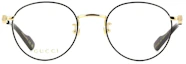 Lookbook GUCCI Irregular Black Optical Glasses with Metal Frame & Stripe Detail. GG1613OJ001