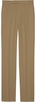 GUCCI Khaki Straight-Leg Mid-Waist Relaxed Casual Pants. 761563-Z798C-2708 GUCCI Khaki Straight-Leg Mid-Waist Relaxed Casual Pants. 761563-Z798C-2708
