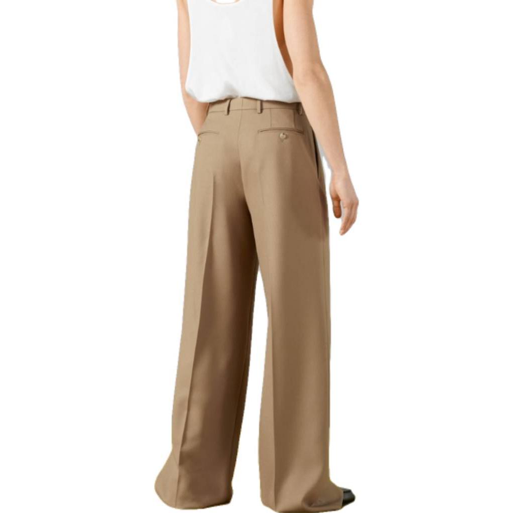 Shop Pantalones Casual GUCCI Khaki Rectos de Tiro Medio y Corte Relajado. 761563-Z798C-2708