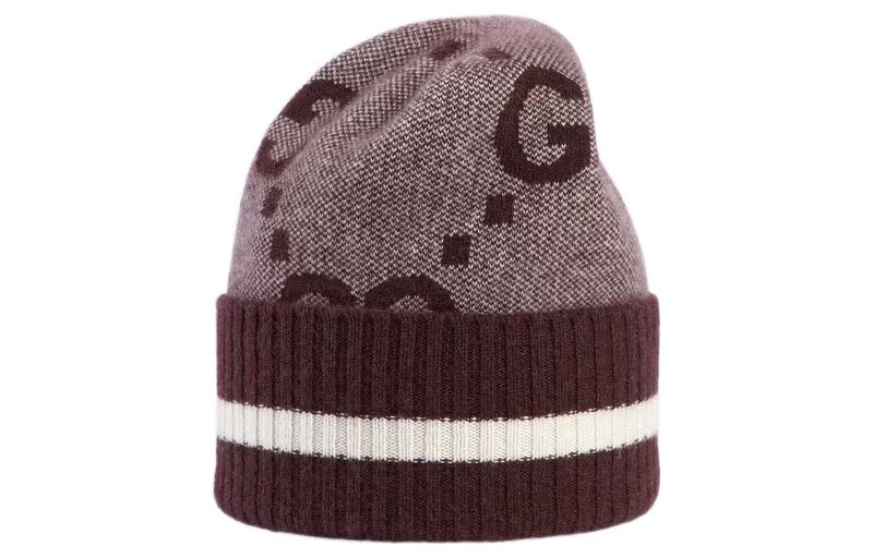 Shop 구찌 니트 캐시미어 비니 따뜻한 겨울 모자 676827-4GABX-6378