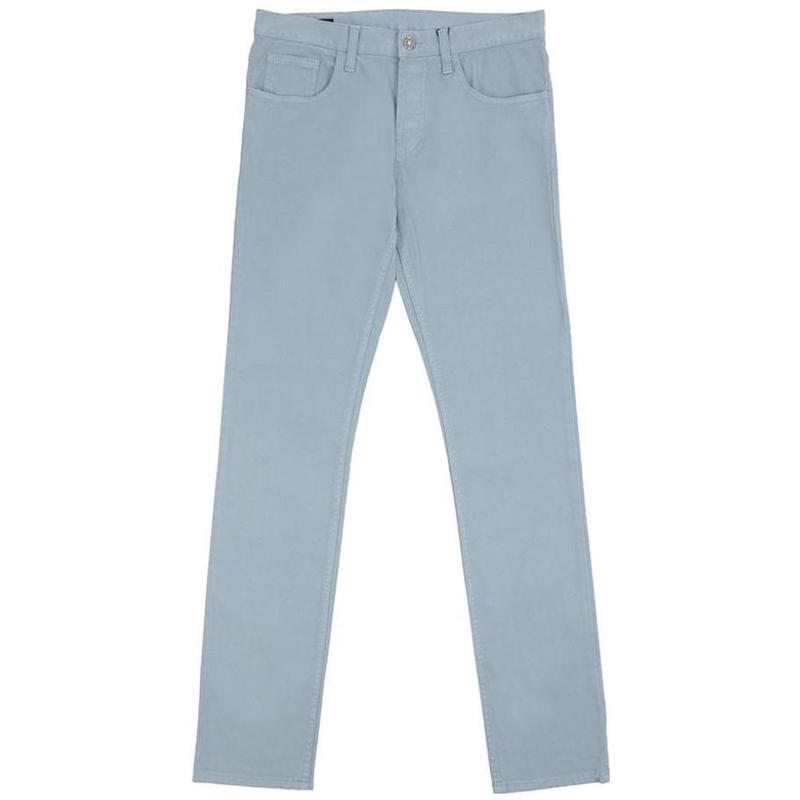GUCCI  Light Blue Mid-Rise Straight-Leg Pocket Jeans. 269300-XD234-4863