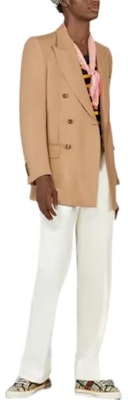 구찌 라이트 브라운 솔리드 헤링본 더블 브레스티드 블레이저. 671980-ZAG95-2240 Shop 구찌 라이트 브라운 솔리드 헤링본 더블 브레스티드 블레이저. 671980-ZAG95-2240