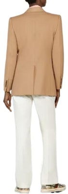 구찌 라이트 브라운 솔리드 헤링본 더블 브레스티드 블레이저. 671980-ZAG95-2240 Purchase 구찌 라이트 브라운 솔리드 헤링본 더블 브레스티드 블레이저. 671980-ZAG95-2240