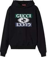 GUCCI Logo Letter Hoodie Black. 795557-XJGQP-1152 GUCCI Logo Letter Hoodie Black. 795557-XJGQP-1152