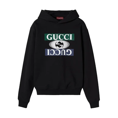 GUCCI Logo Letter Hoodie Black. 795557-XJGQP-1152