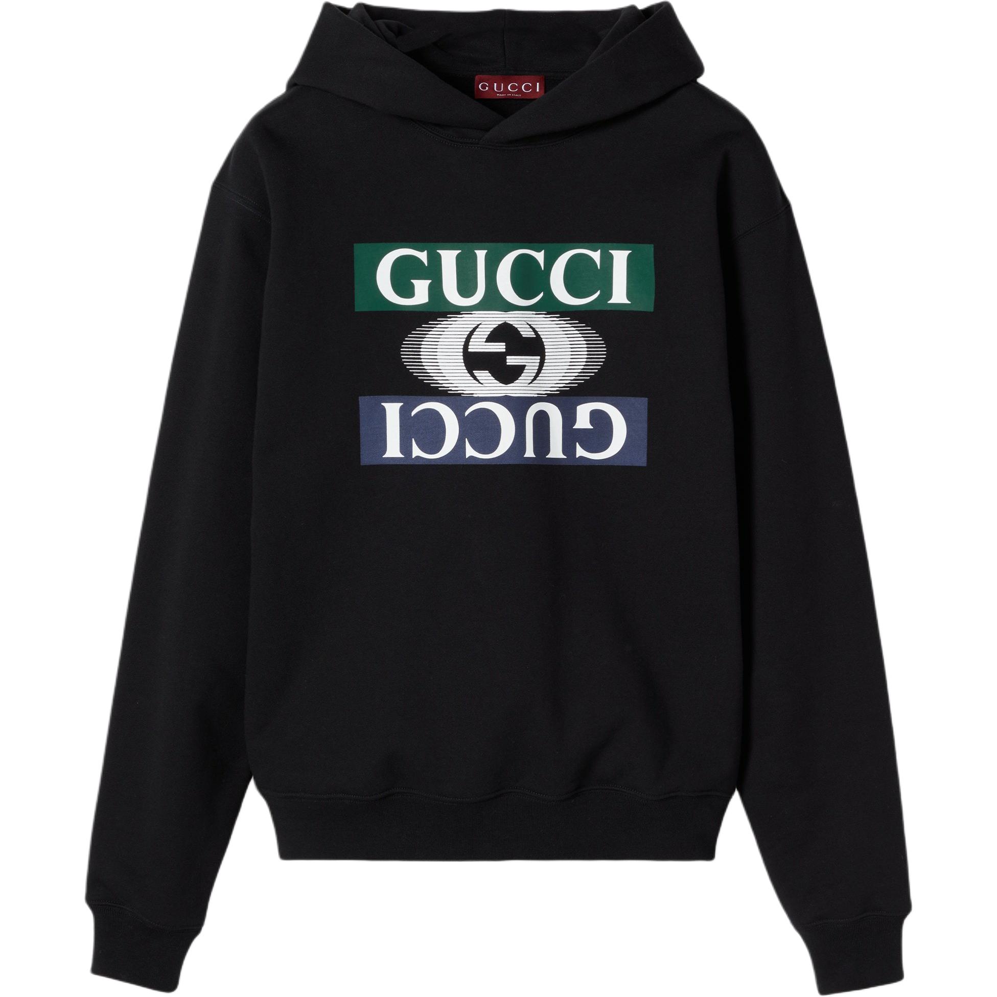 GUCCI  Logo Letter Hoodie Black. 795557-XJGQP-1152 圖 2