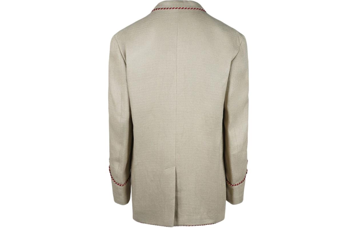 GUCCI  Loose-Fit V-Neck Single-Breasted Blazer Natural Color. 568652-Z8ADE-9966 圖 3