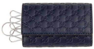 Order GUCCI 奢华蓝色皮革钥匙扣 150402-BMJ1N-4009
