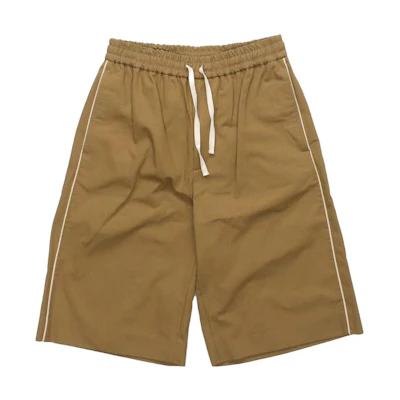 GUCCI Mid-Rise Brown Straight-Leg Shorts with Side Stripes. 630204-ZAEP7-2109