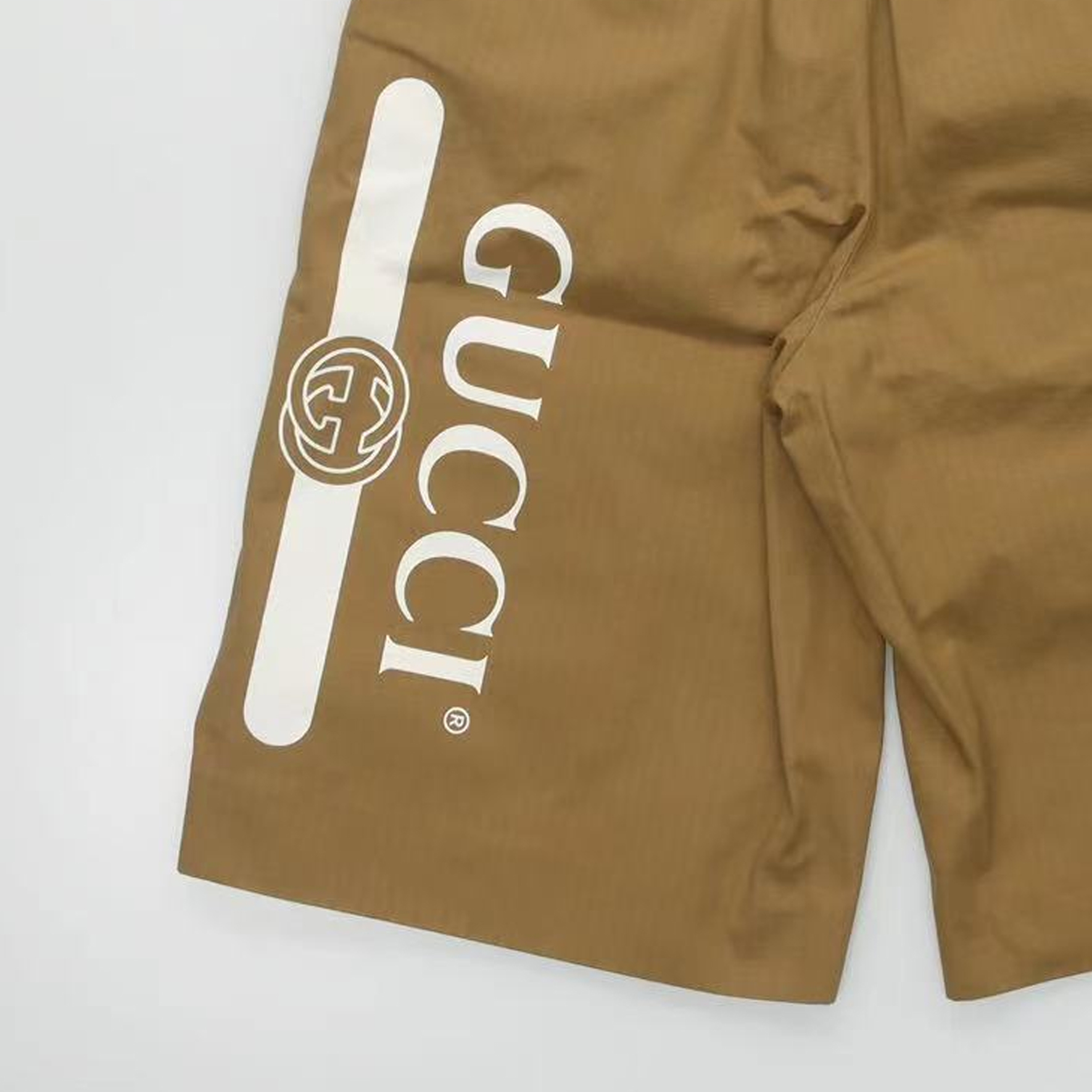 GUCCI  Mid-Rise Brown Straight-Leg Shorts with Side Stripes. 630204-ZAEP7-2109 圖 6