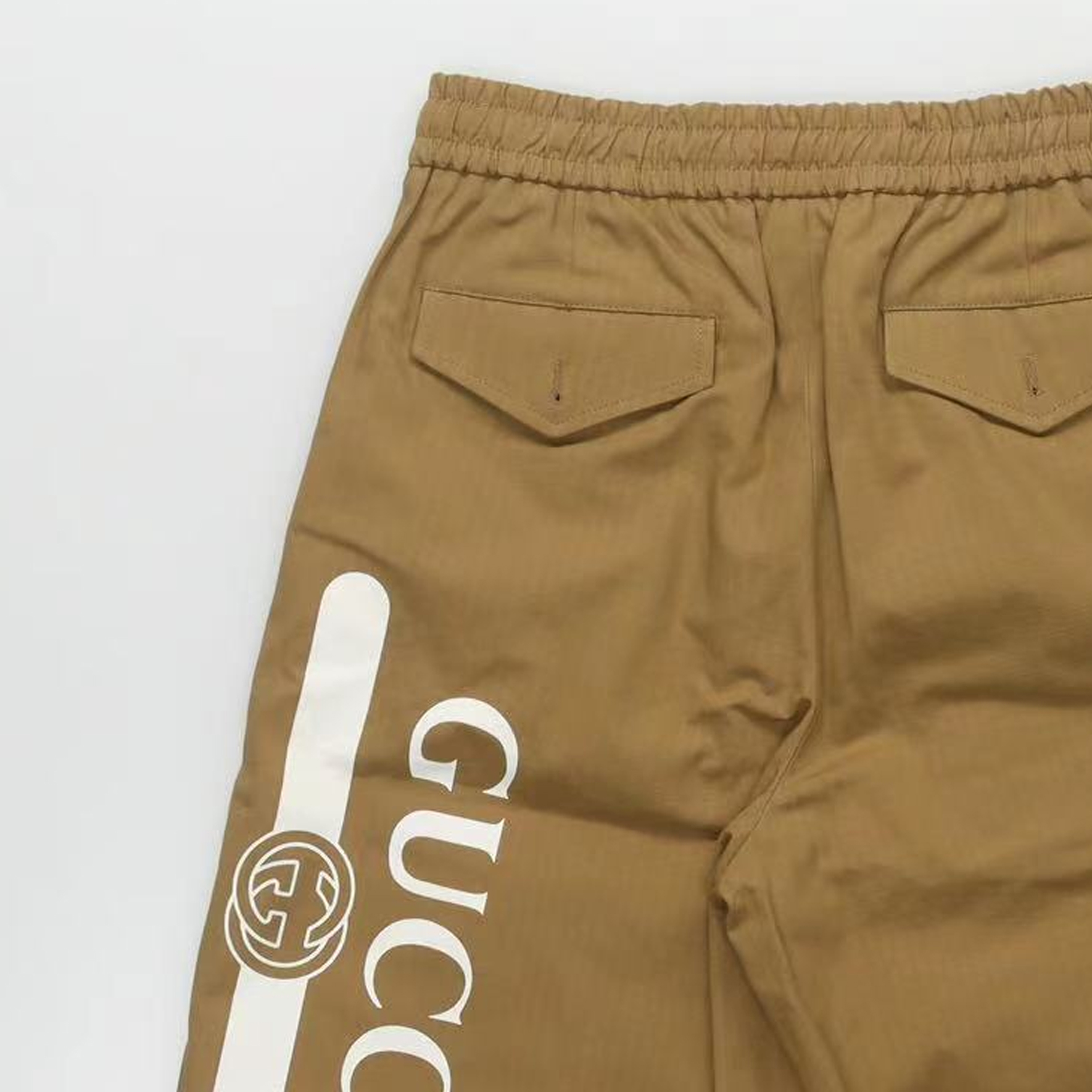 GUCCI  Mid-Rise Brown Straight-Leg Shorts with Side Stripes. 630204-ZAEP7-2109 圖 7