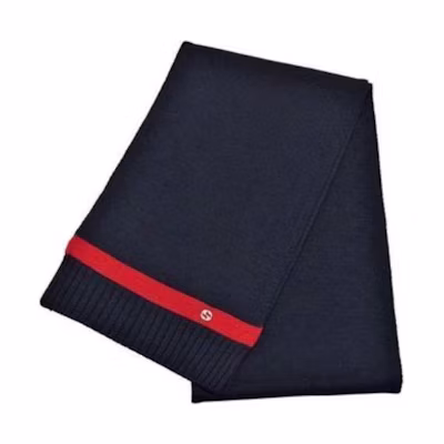 GUCCI Monogram Striped Wool Knit Scarf. 544630-4G200-4074