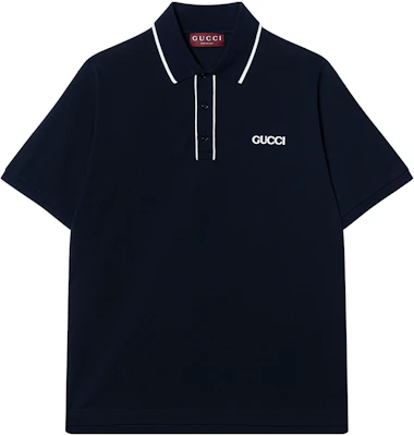 古驰 海军蓝条纹Logo印花短袖 Polo衫 806250-XJG3G-4003 Buy 古驰 海军蓝条纹Logo印花短袖 Polo衫 806250-XJG3G-4003