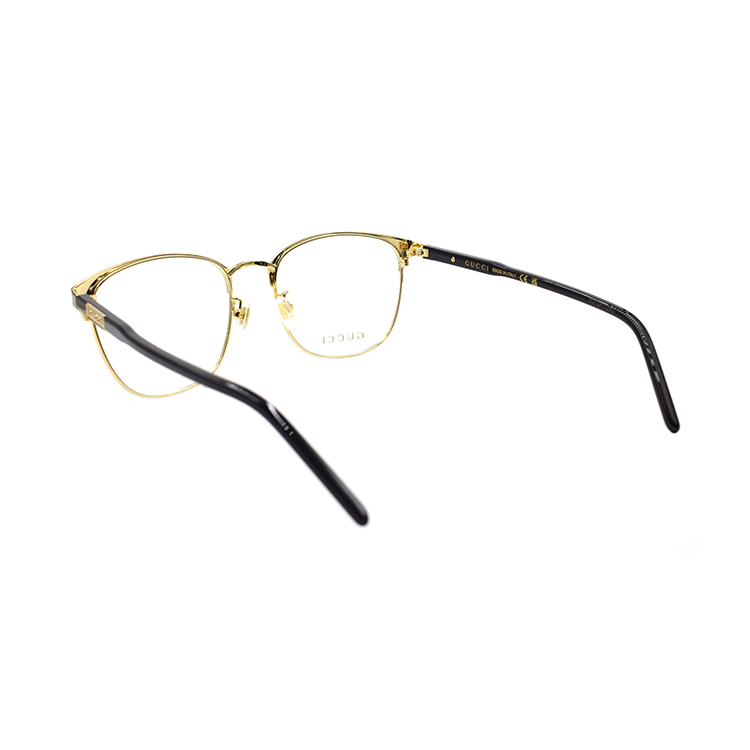 Shop GUCCI 椭圆合金光学眼镜 商务版 GG1231OA-001