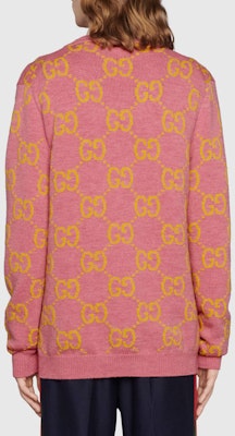 GUCCI Pink Double GV Wool Knit Cardigan Sweater 674043-XKB3V-5874 Purchase GUCCI Pink Double GV Wool Knit Cardigan Sweater 674043-XKB3V-5874